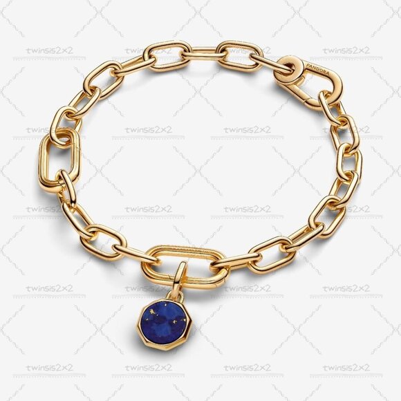 Pandora Blue Engravable Mini Medallion Charm - Picture 3 of 7